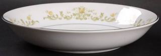 Towne House Regal Coupe Soup Bowl, Fine China Dinnerware   Yellow,White Flowers,