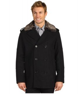 Cole Haan Double Breasted Wool Peacoat Mens Coat (Gray)