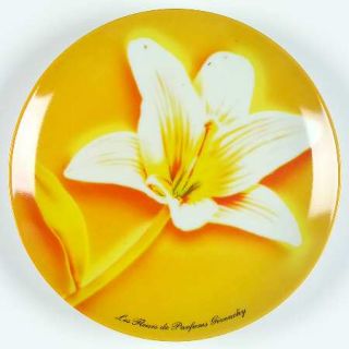Givenchy Parfums Salad Plate, Fine China Dinnerware   Various Flowers On Solid B
