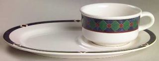 Pfaltzgraff Amalfi Classic Snack Tray & Soup Mug Set, Fine China Dinnerware   Na