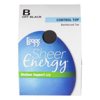 Leggs Sheer Energy Control Top Pantyhose   Black M