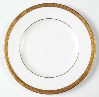 Wedgwood Senator Dessert/Pie Plate, Fine China Dinnerware   Gold Encrusted Laure