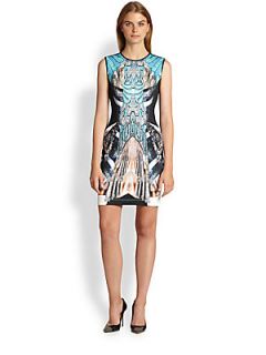Clover Canyon All That Jazz Printed Neoprene Dress  