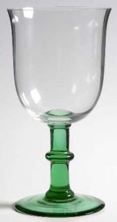 Dansk Fredericia Green Wine Glass   Clear Bowl, Green Stem