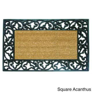 Ornate Wrought Iron style Rubber/coir Doormat