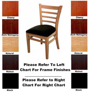AAF German Beech Side Chair w/ Wood Ladder Back & Solid Seat