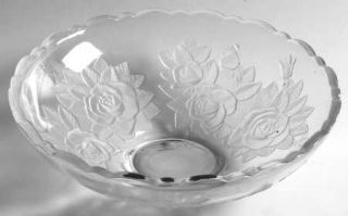 Studio Nova Winter Rose Salad Bowl   Wy051,Clear W/Frosted Roses,Giftware
