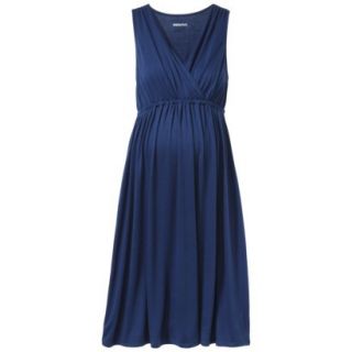 Merona Maternity Sleeveless V Neck Dress   Blue XL