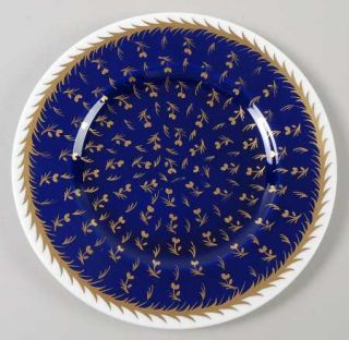Wedgwood St. James Salad Plate, Fine China Dinnerware   Gold Decor On Blue, Whit