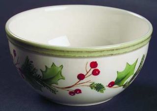 Lenox China Holiday Gatherings Holiday Berry Fruit/Dessert (Sauce) Bowl, Fine Ch