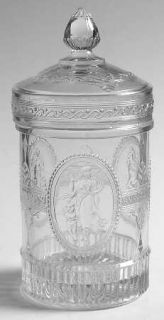 Richards & Hartley Glass Company Cupid & Venus Pickle Jar with Lid   Woman/Cupid