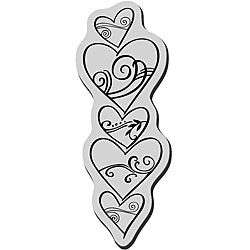 Stampendous Cling Heart Stack Rubber Stamp