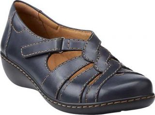 Womens Clarks Ashland Norway   Navy Leather Casual Shoes
