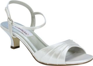Womens Dyeables Brielle   White Satin Prom Shoes