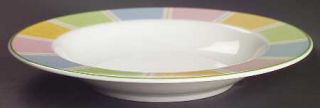 Villeroy & Boch Twist Colour Stripes Large Rim Soup Bowl, Fine China Dinnerware