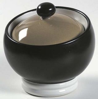 Pfaltzgraff Radius Sugar Bowl & Lid, Fine China Dinnerware   Relativity,Dark Gre