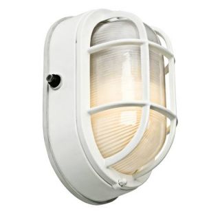 Kichler 11029WH Outdoor Light, Original Sconce 1 Light Fluorescent Fixture White
