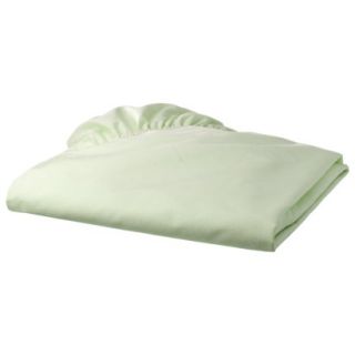 TL Care 100% Cotton Percale Fitted Crib Sheet   Green Star