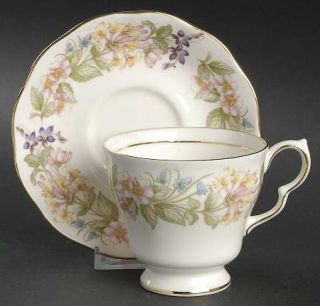 Royal Albert Country Lane Footed Cup & Saucer Set, Fine China Dinnerware   Royal