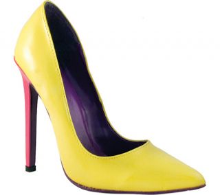 Womens Highest Heel Hottie   Yellow Patent Mix High Heels