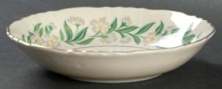 Hanover Han1 Fruit/Dessert (Sauce) Bowl, Fine China Dinnerware   Green Leaf&Gray