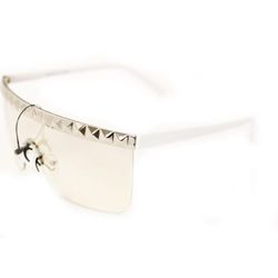 Womens F1900 White Rimless Sunglasses