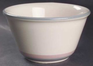 Pfaltzgraff Aura Pink Deep Dessert Bowl, Fine China Dinnerware   Blue/Gray & Pin