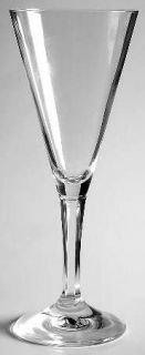 Unknown Crystal Unk7354 Water Goblet   Plain,Multisided Stem, No Trim