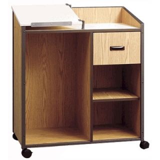Fleetwood Mobile Podium with Shelf and Drawer 17.9042x