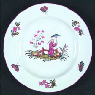 Spode Pearl River Salad Plate, Fine China Dinnerware   Oriental Motif, Butterfli