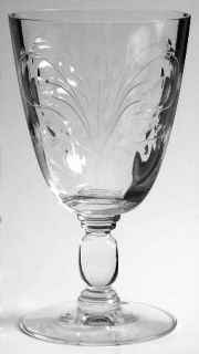 Heisey Debutante Water Goblet   Stem #6091/Cut #1066