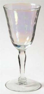 West Virginia Glass Specialty Iridescent Luster Wine Glass   Stem #3840, Loop Op