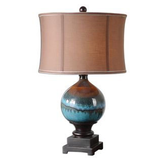 Padula 1 light Glossy Blue Ceramic Table Lamp