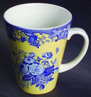 Spode Blue Room Garden Collection (Yellow Bck) Mug, Fine China Dinnerware   Blue