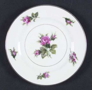 Kyoto Roseverte Salad Plate, Fine China Dinnerware   Pink Roses On Rim And Cente