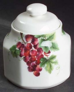 Royal Doulton Vintage Grape  Sugar Bowl & Lid, Fine China Dinnerware   Grapes, F