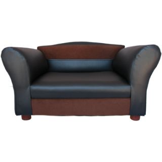 Mini Sofa Black and Brown Pet Bed, 23 L X 17 W X 12 H