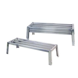 New Age 1 Tier Square Bar Stacking Dunnage Rack w/ 3200 lb Capacity 12x24x36 in Aluminum