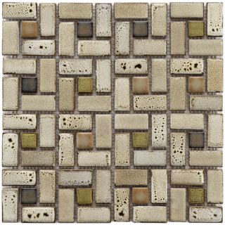Somertile Tuscan Spiral Sienna Ceramic Mosaic Tiles (pack Of 10)