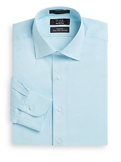 Two Ply Cotton Dress Shirt/Slim Fit   Turquoise
