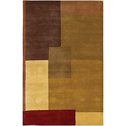 Hand tufted Mandara Multicolor Indoor Wool Rug (9 X 13)