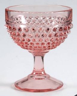 Smith Glass  Hobnail Pink Champagne/Tall Sherbet   Hobnail Design On Bowl, Ice P