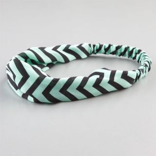 Chevron Stripe Chiffon Headband Mint One Size For Women 228261523