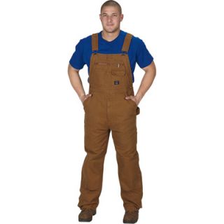 Key Unlined Duck Bib Overall   Saddle, 36in. Waist x 36in. Inseam, Model# 210.28