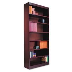 Alera Square Seven shelf Corner Bookcase With Finished Back