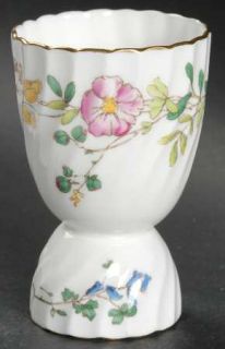 Minton Dainty Sprays Double Egg Cup, Fine China Dinnerware   Pink/Yellow/Blue Fl