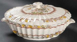 Spode Buttercup (Newer Backstamp, 2/7873) Round Covered Vegetable, Fine China Di