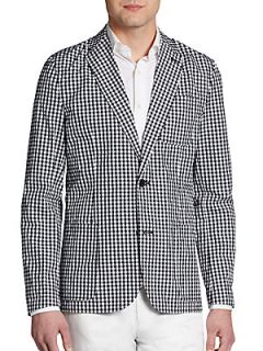 Gingham Blazer   Black