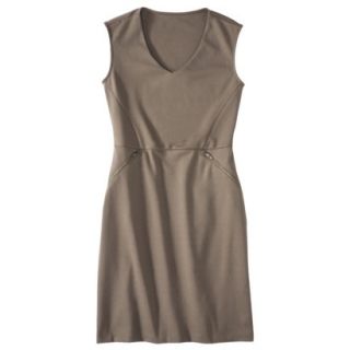 Mossimo Womens Ponte Sleeveless Dress w/ Zippered Pockets   Timber XL