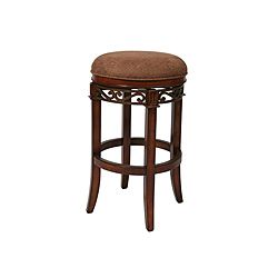 Carmel 30 inch Cosmo Sepia Backless Swivel Wood Bar Stool